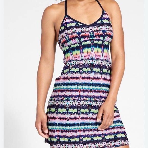 Athleta Ikat Shorebreak Swim Dress, Multi-Color SIZE S - Picture 1 of 4